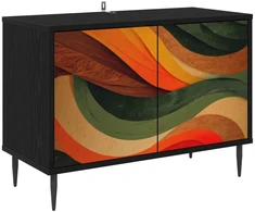 TV staliukas Televizoriaus spintelė BONN 69 x 33 x 50,5 cm Juodojo ąžuolo