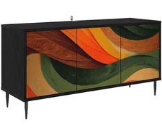 TV staliukas Televizoriaus spintelė BONN 102 x 33 x 51 cm Juodojo ąžuolo