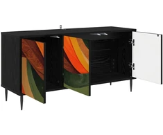 TV staliukas Televizoriaus spintelė BONN 102 x 33 x 51 cm Juodojo ąžuolo