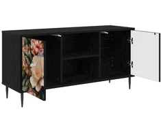 TV staliukas Televizoriaus spintelė BORNE 102 x 33 x 51 cm Juodojo ąžuolo