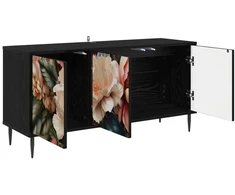 TV staliukas Televizoriaus spintelė BORNE 102 x 33 x 51 cm Juodojo ąžuolo