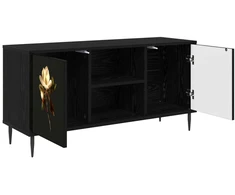 TV staliukas Televizoriaus spintelė BREMEN 102 x 33 x 51 cm Juodojo ąžuolo