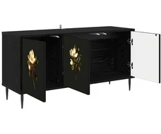 TV staliukas Televizoriaus spintelė BREMEN 102 x 33 x 51 cm Juodojo ąžuolo
