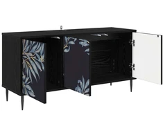 TV staliukas Televizoriaus spintelė DOKKUM 102 x 33 x 51 cm Juodojo ąžuolo