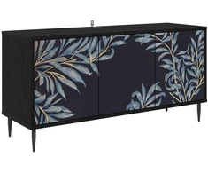 TV staliukas Televizoriaus spintelė DOKKUM 102 x 33 x 51 cm Juodojo ąžuolo