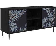 TV staliukas Televizoriaus spintelė DOKKUM 102 x 33 x 51 cm Juodojo ąžuolo
