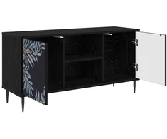 TV staliukas Televizoriaus spintelė DOKKUM 102 x 33 x 51 cm Juodojo ąžuolo