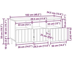 TV staliukas Televizoriaus spintelė Dūminio ąžuolo 102 x 34,5 x 50 cm