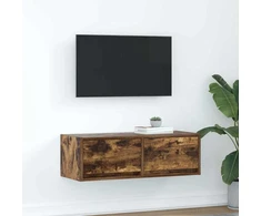 TV staliukas Televizoriaus spintelė, dūminio ąžuolo, 80x31x25,5 cm, mediena
