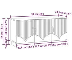 TV staliukas Televizoriaus spintelė Dūminio ąžuolo 99 x 34,5 x 47 cm