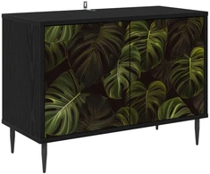 TV staliukas Televizoriaus spintelė ELBURG 69 x 33 x 50,5 cm Juodojo ąžuolo