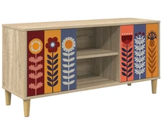 TV staliukas Televizoriaus spintelė ESSEN 102 x 33 x 50 cm Sonoma ąžuolo
