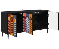 TV staliukas Televizoriaus spintelė ESSEN 102 x 33 x 51 cm Juodojo ąžuolo