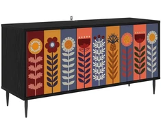 TV staliukas Televizoriaus spintelė ESSEN 102 x 33 x 51 cm Juodojo ąžuolo