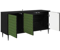 TV staliukas Televizoriaus spintelė GELEEN 102 x 33 x 51 cm Juodojo ąžuolo