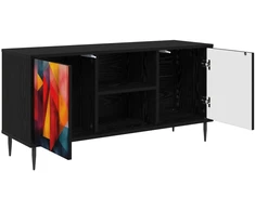TV staliukas Televizoriaus spintelė HEESCH 102 x 33 x 51 cm Juodojo ąžuolo