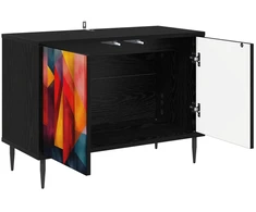 TV staliukas Televizoriaus spintelė HEESCH 69 x 33 x 50,5 cm Juodojo ąžuolo