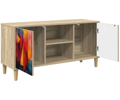 TV staliukas Televizoriaus spintelė HEESCH 102 x 33 x 50 cm Sonoma ąžuolo