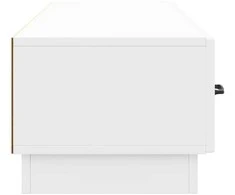 TV staliukas Televizoriaus spintelė Itin blizgi balta 147 x 34,5 x 27 cm
