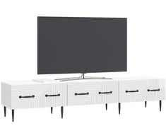 TV staliukas Televizoriaus spintelė Itin blizgi balta 147 x 34,5 x 30 cm