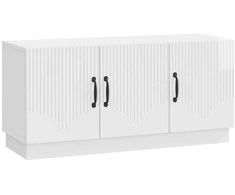 TV staliukas Televizoriaus spintelė Itin blizgi balta 99 x 34,5 x 47 cm