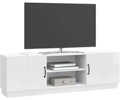TV staliukas Televizoriaus spintelė Itin blizgi balta 150 x 31 x 47 cm