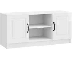 TV staliukas Televizoriaus spintelė Itin blizgi balta 102 x 34,5 x 47 cm
