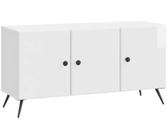 TV staliukas Televizoriaus spintelė Itin blizgi balta 99 x 34,5 x 50 cm