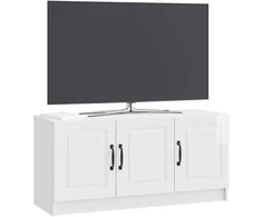 TV staliukas Televizoriaus spintelė Itin blizgi balta 99 x 34,5 x 47 cm