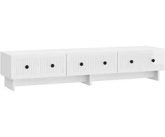 TV staliukas Televizoriaus spintelė Itin blizgi balta 147 x 34,5 x 30 cm