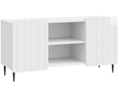 TV staliukas Televizoriaus spintelė Itin blizgi balta 102 x 34,5 x 52 cm
