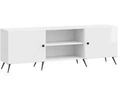 TV staliukas Televizoriaus spintelė Itin blizgi balta 150 x 31 x 50 cm