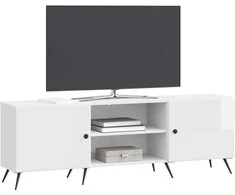 TV staliukas Televizoriaus spintelė Itin blizgi balta 150 x 31 x 50 cm