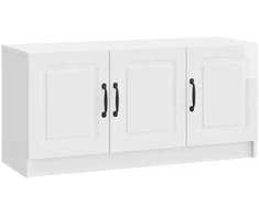 TV staliukas Televizoriaus spintelė Itin blizgi balta 99 x 34,5 x 47 cm