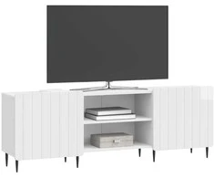 TV staliukas Televizoriaus spintelė Itin blizgi balta 150 x 31 x 52 cm