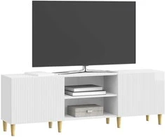 TV staliukas Televizoriaus spintelė Itin blizgi balta 150 x 31 x 50 cm