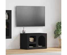 TV staliukas Televizoriaus spintelė Juoda 60 x 35 x 40 cm Apdirbta mediena