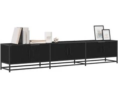 TV staliukas TV vienetai 2 pcs Juodas ąžuolas 210 x 35 x 41 cm