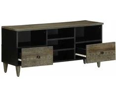 TV staliukas Televizoriaus spintelė, juoda, 100x33x46cm, mango masyvas