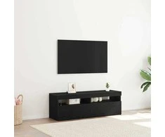 TV staliukas Televizoriaus spintelė su LED Juodas ąžuolas 120 x 35 x 40 cm