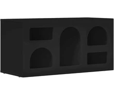 TV staliukas Televizoriaus spintelė Juoda 80 x 35 x 40 cm Apdirbta mediena