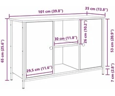 TV staliukas TV spintelių komplektas 101 x 35 x 65 cm Amatininkų ąžuolas