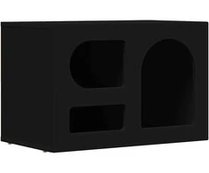 TV staliukas Televizoriaus spintelė Juoda 60 x 35 x 40 cm Apdirbta mediena