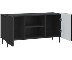 TV staliukas Televizoriaus spintelė 102 x 34,5 x 52 cm Juoda