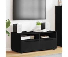 TV staliukas Televizoriaus spintelė Juoda 100 x 48 x 43 cm Apdirbta mediena