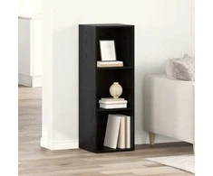 TV staliukas TV spintelių komplektas Juoda 72 x 35 x 37 cm Apdirbta mediena