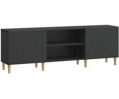 TV staliukas Televizoriaus spintelė Juoda 150 x 31 x 50 cm Apdirbta mediena