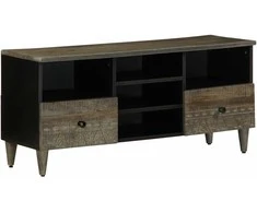 TV staliukas Televizoriaus spintelė, juoda, 100x33x46cm, mango masyvas