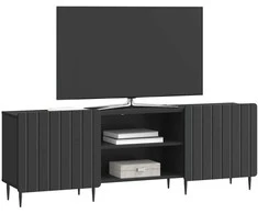 TV staliukas Televizoriaus spintelė Juoda 150 x 31 x 52 cm Apdirbta mediena