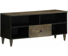 TV staliukas Televizoriaus spintelė, juoda, 100x33x46cm, mango masyvas